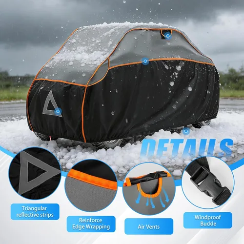 Miniatura 3 de Cubierta ATV para protección contra granizo, 96 pulgadas, resistente 4 ruedas, protección para todo tipo de clima, compatible con Polaris, Honda