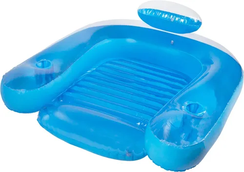 Miniatura 4 de Poolmaster Silla de Agua Paraíso, Flotador Inflable para Piscina para Adultos con Respaldo, Reposabrazos y Soportes Duales para Copas, Cómoda Silla