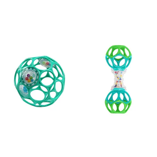 Bright Starts Oball Shaker - Juguete de sonajero y juego de bolas para bebé, edades recién nacidos y mayores