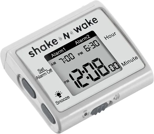 Miniatura 4 de Tech Tools Reloj despertador vibratorio - Shake N Wake - Reloj de pulsera con alarma silenciosa - con alarma dual