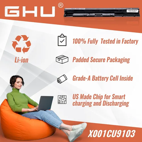 Miniatura 7 de GHU M5Y1K HD4J0 - Batería de repuesto para laptop Dell Inspiron 15 3551 3552 3567 5551 5555 5558 5559 5758, Inspiron 14 3451 3452 3458, Inspiron 17