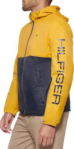Miniatura 5 de Tommy Hilfiger - Chaqueta impermeable con capucha para hombre, ligera, para lluvia