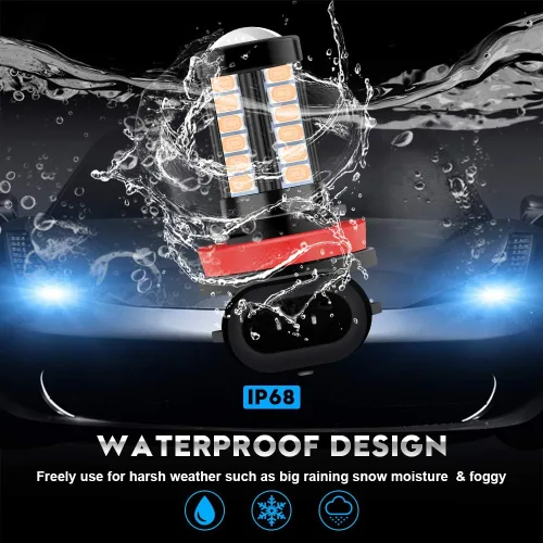 Miniatura 5 de Bombillas LED antiniebla H8 H11 de repuesto para automóviles súper brillantes 6000 K rosa 5730 33SMD para luces de circulación diurna DRL 12 V-2