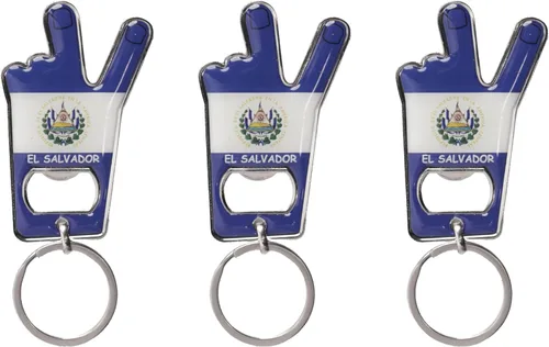 Llavero de apertura de cerveza Victory - Bandera del país (El Salvador)