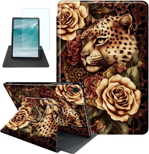 Miniatura 29 de Rossy Funda para Samsung Galaxy Tab A7 Lite de 8.7 pulgadas 2021 (SM-T220/T225/T227) + protector de pantalla giratorio de 360 grados con soporte