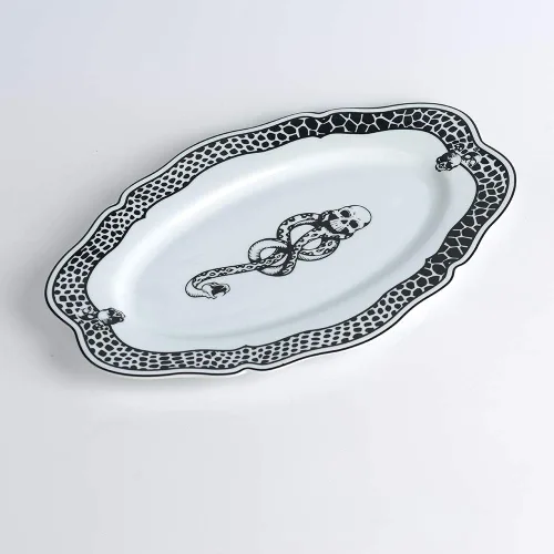 Miniatura 3 de Harry Potter Voldemort Death Eater Dark Mark - Plato para servir de porcelana de 14 pulgadas