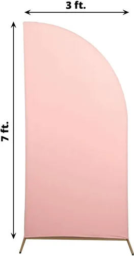 Miniatura 153 de Efavormart - Juego de 4 fundas de elastano beige para arco de media luna, fundas de telón de fondo Chiara de 2.5 pies a 7 pies para escenarios