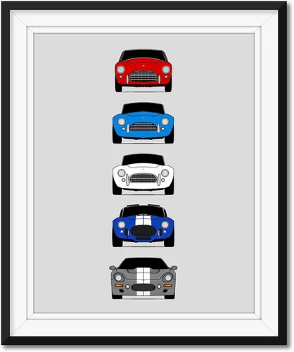 Miniatura 14 de Custom Car Posters Póster hecho a mano compatible con Shelby Mustang GT500 Generations e impresión de Ford Shelby GT500, multicolor, 8 x 10 pulgadas