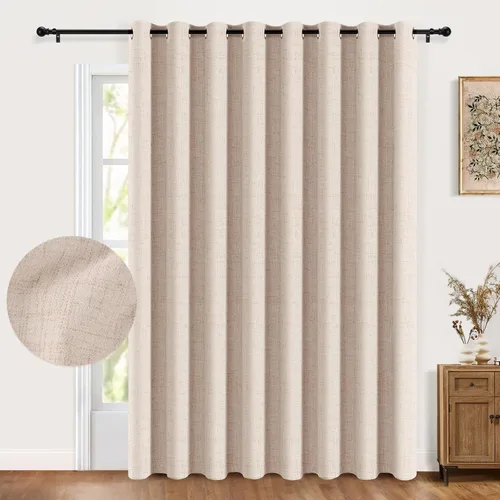 Miniatura 17 de Cortinas 100% Blackout Shield para puerta corrediza, cortinas extra anchas de 108 pulgadas de largo, cortinas con ojales para puerta de patio, 50