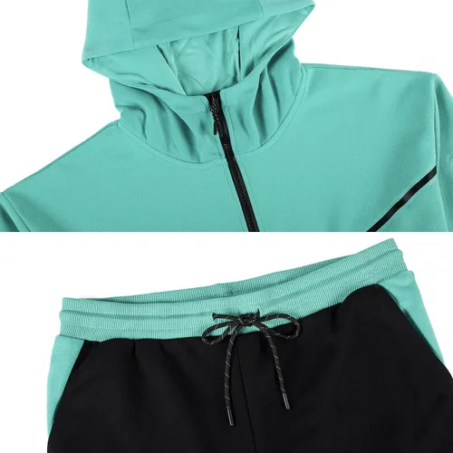 Miniatura 5 de Men's Tracksuits Sweatsuits For Men Hooded Tracksuit Sweatsuit Long Sleeve Full-Zip Jogging Sweatpants 2 Piece