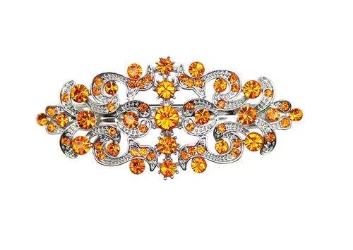 Miniatura 6 de Faship Precioso pasador floral de cristal AB Rhinestone