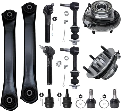 Miniatura 112 de Detroit Axle - Kit de nudillos de dirección delantera izquierda para Ford Edge Lincoln MKX 07-10, cojinete de rueda del lado del conductor, nudillo