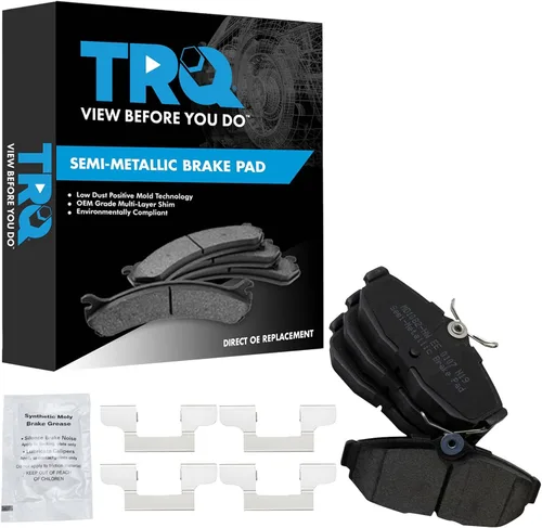 Miniatura 62 de TRQ Pastillas de freno delanteras semi metálicas compatibles con Ford Expedition 2018-2021 F-150 2018-2020 Lincoln Navigator 2018-2022