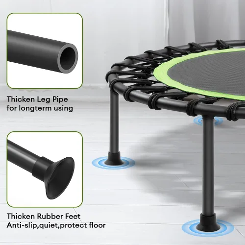 Miniatura 4 de ONETWOFIT 42"/45" Rebounder Trampoline for Adults, Silent Mini Trampoline Indoor Exercise Fitness Trampoline Bungee Rebounder Workout Max Load