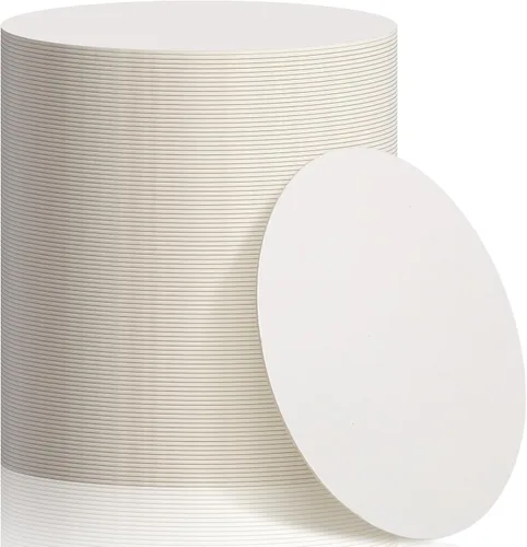 Miniatura 19 de TaoBary 400 Piezas Posavasos Desechables de Papel a Granel 1MM, 4 Pulgadas Posavasos Redondos de Cartón en Blanco para Bar Bebidas Manualidades DIY