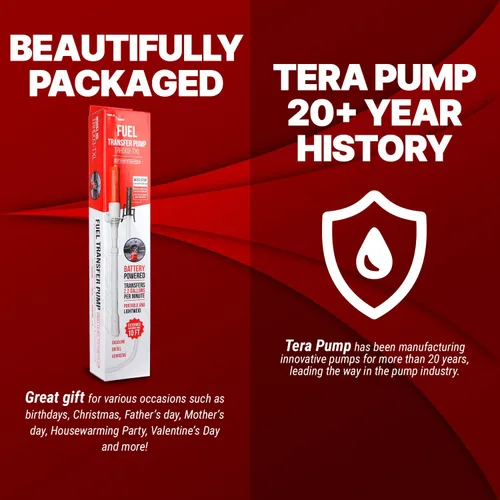 Miniatura 7 de TERA PUMP Bomba automática de transferencia de líquidos alimentada por batería con sensor de parada automática + manguera extra larga de 10 pies