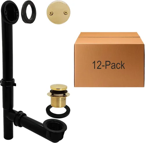 Miniatura 17 de Westbrass 593144-62 Kit de drenaje de residuos de baño con punta tubular de 1-1/2 pulgadas, color negro mate, paquete de 1