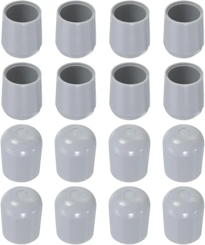 Miniatura 11 de uxcell Protectores de suelo para patas de silla, 16 tapas redondas de plástico para patas de silla, fundas antideslizantes para patas de muebles