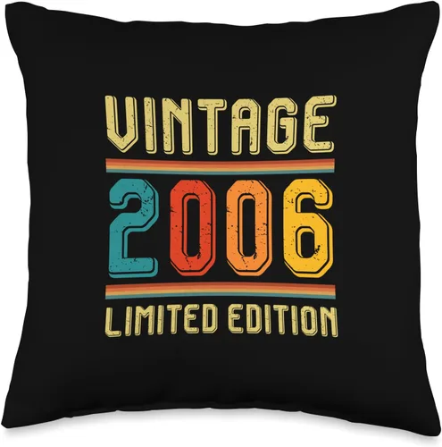 Born 2006 17th Classic Birthday Limited Edition 17 años de edad para hombres y mujeres, retro, vintage, 2006, edición limitada, 16 x 16, multicolor