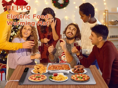 Miniatura 6 de FEPPO Alfombra de Calentamiento de Alimentos, Película de Calentamiento de Grafeno de Alta Tecnología Mejorada, Bandeja de Calentamiento Eléctrica