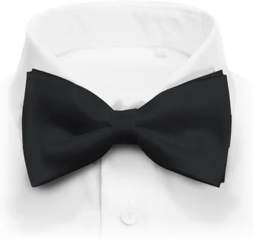 Miniatura 19 de Pajarita de esmoquin formal de satén preatada clásica para hombre, longitud ajustable, gran variedad de colores disponibles
