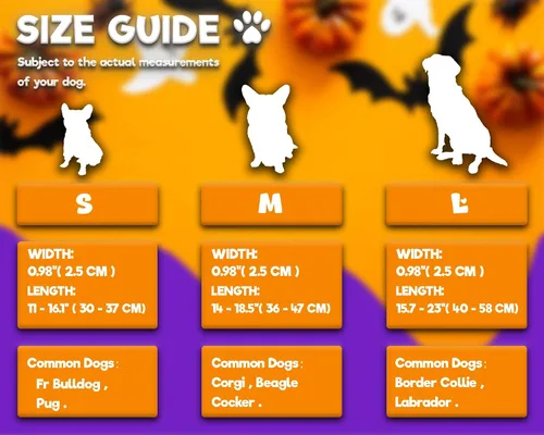 Miniatura 6 de DOGWONG Collar de perro con luz LED para Halloween, recargable e impermeable, collares de perro iluminados para otoño para caminar por la noche