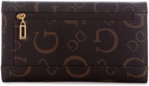 Miniatura 2 de GUESS Factory Cartera de mano delgada con logotipo de Keston para mujer, Marrón, M