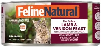 Miniatura 15 de Feline Natural New Zealand Comida Enlatada para Gatos Alimento Húmedo, Alto en Carne, Bajo en Carbohidratos y Sin Granos Comida Húmeda para Gatos