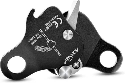 Miniatura 16 de Cuerda de escalada Ascender Grab Protección contra caídas Dispositivo de Belay Equipo de escalada de árboles, Equipo de rapel Ascensor de cuerda