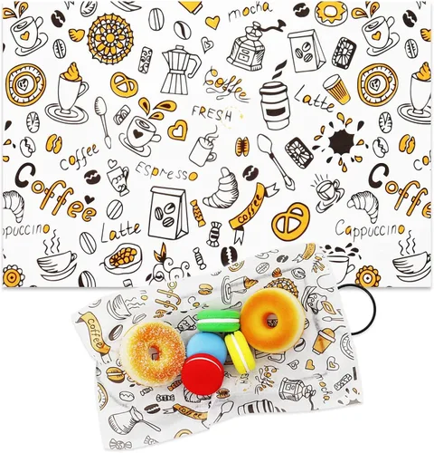 Miniatura 14 de 300 hojas de papel de delicatessen de 8 x 12 pulgadas, hojas de papel encerado para alimentos, papel de envoltura de sándwich resistente a la grasa