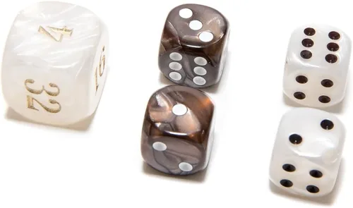 Miniatura 11 de Bello juegos Deluxe dados de imitación de mármol sets-black/, Azul, 5/8