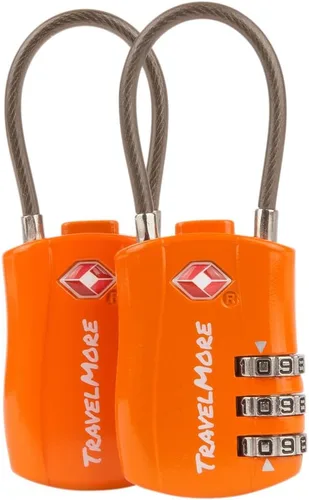 Aprobado por la TSA Cerraduras de equipaje de combinación de cable de viaje para maletas Paquete de 1, 2, 4 & 6
