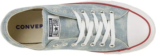 Miniatura 6 de Converse Chuck Taylor All Star OX - Tenis unisex de mezclilla y blanco, talla 8.5 de hombre10.5 de mujer, Blanco