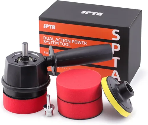 Miniatura 8 de Herramienta de Sistema de Potencia de Doble Acción, Adaptador de Pulidora de Doble Acción Forzada Herramienta de Detallado con 3 Piezas