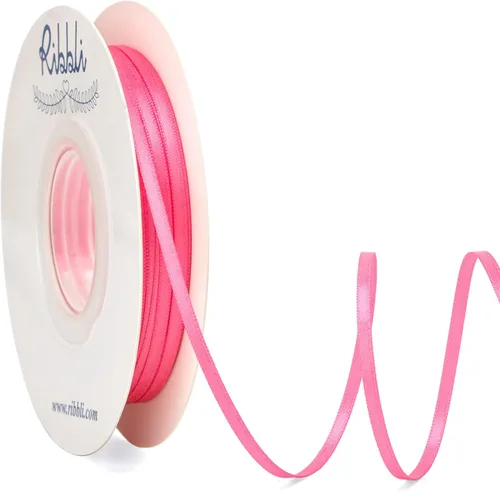 Miniatura 6 de Ribbli - Cinta de satén de doble cara dorada, 1/8 pulgadas x 50 yardas, uso para ramo de lazos, envoltura de regalos, decoración de tarjetas