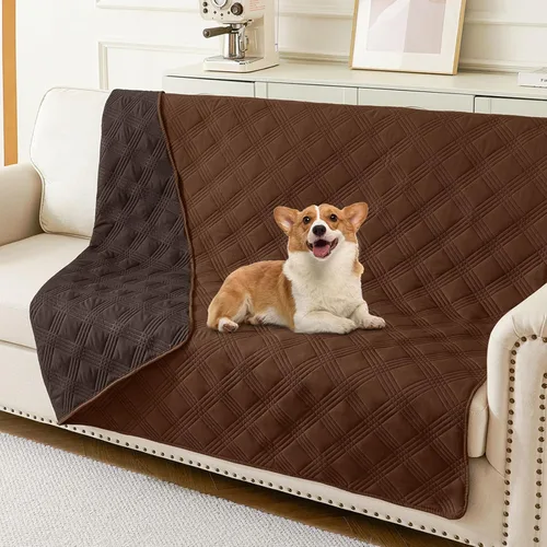 Miniatura 144 de hyha Manta impermeable para perros, manta reversible para cama de mascotas, funda suave para sofá/sillón lavable para perros, fundas impermeables