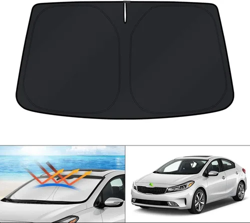 Miniatura 180 de KUST - Parasol plegable para parabrisas para Ford Ranger, accesorios 2019-2025 2026, parasol personalizado para ventana, protector solar plegable