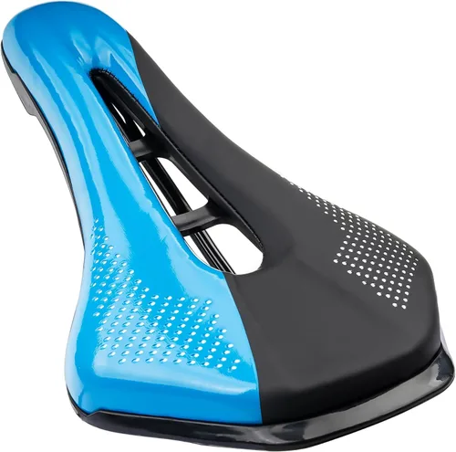 Miniatura 3 de Asiento de bicicleta Sillín de bicicleta para hombres y mujeres, asiento de bicicleta impermeable cómodo y suave cojín Azul