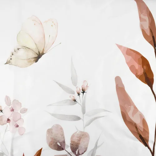 Miniatura 7 de LB Cortina de ducha de hojas de otoño, cortina de baño de hojas de eucalipto y mariposas, cortina de baño de plantas de otoño con gancho, 72 x 72