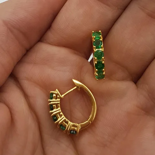 Miniatura 6 de Dazzlingrock Collection - Pendientes de aro de 1 quilate, oro amarillo de 10 quilates