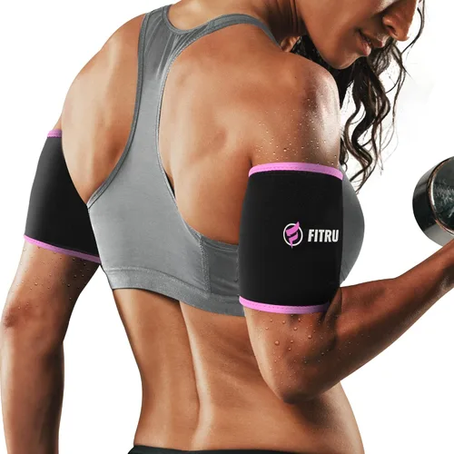 Fitru - Tonificadores de brazos prémium para hombres y mujeres | Envolturas de brazo de sauna para brazos flácidos que aumentan el calor y el sudor