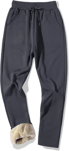 Miniatura 32 de MACHLAB Pantalones deportivos térmicos de forro polar para hombre, pantalones de chándal gruesos y cálidos para invierno