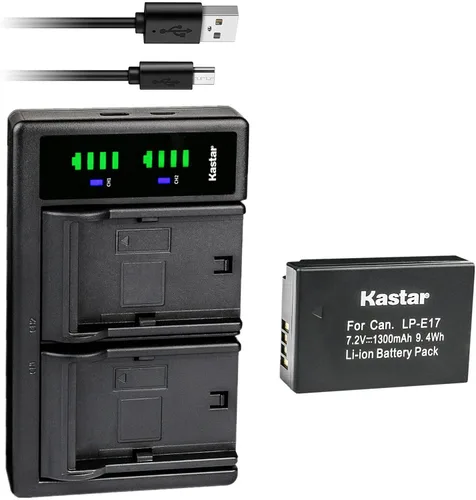 Miniatura 8 de Kastar LTD2 Cargador de batería USB de repuesto para Canon LP-E17 LPE17, batería 9967B02, agarre de batería BG-E18 IR, Canon EOS R8, EOS R50, EOS