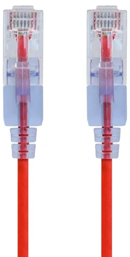 Miniatura 64 de Monoprice Cat6A - Cable de conexión Ethernet de 6 pulgadas, negro, UTP, 30 AWG, 10G, cable de cobre puro desnudo, sin enganche, RJ45, serie SlimRun