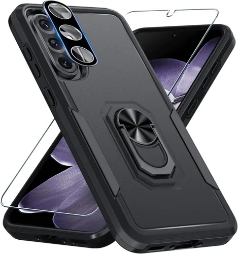 Miniatura 14 de Janmitta Funda compatible con Samsung Galaxy A14 5G con protector de pantalla + protector de lente de cámara, funda resistente de servicio pesado