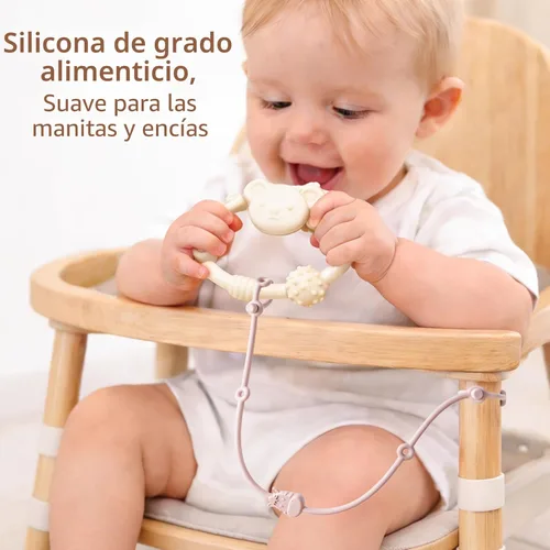 Miniatura 2 de ROCCED Correas de juguete para bebé, 6 piezas, correas de silicona para silla alta, accesorios para cochecito, correa de botella para niños