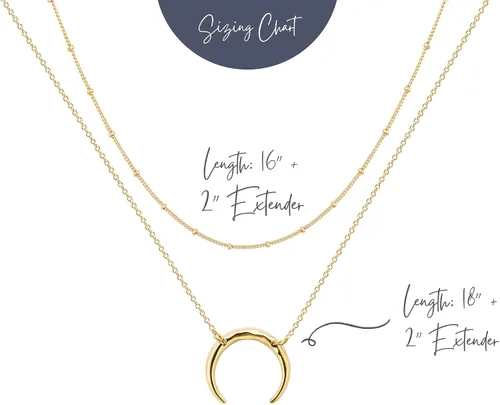 Miniatura 5 de Ava Riley Delicado collar de oro para mujer, gargantilla en capas para mujer, collar largo de plata de oro de 14 quilates