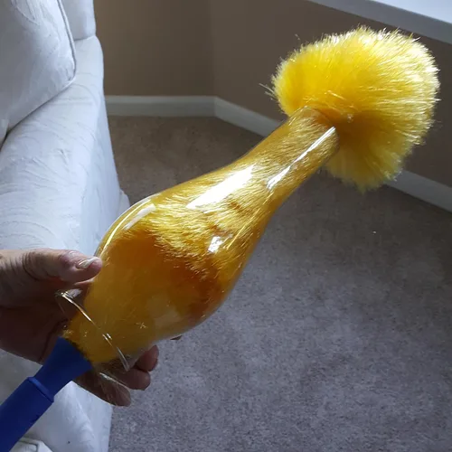Miniatura 6 de Feather Microfiber Plus Nylon Static Cobweb Duster Alcanza hasta 20 pies Kit de plumero Webster de ventilador de techo extensible de 3 niveles