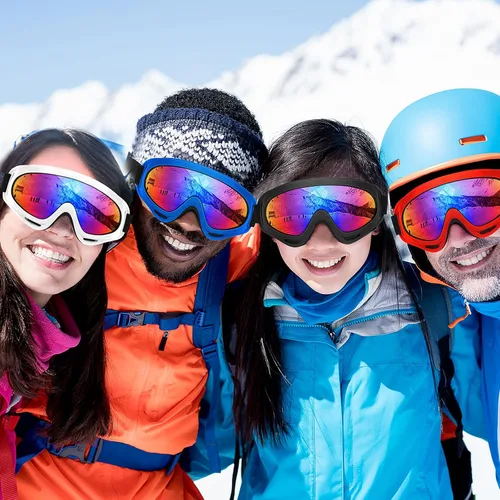 Miniatura 7 de OXG 5 pares de gafas de motocicleta para jóvenes, hombres y mujeres, gafas ATV de esquí, gafas anti-UV, a prueba de polvo y viento, para bicicletas