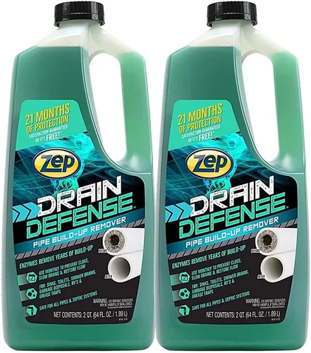 Miniatura 5 de Zep Drain Defense - Removedor de acumulación de tuberías - 64 onzas - ZLDC648 - Removedor de acumulación de tuberías líquidas de fuerza profesional